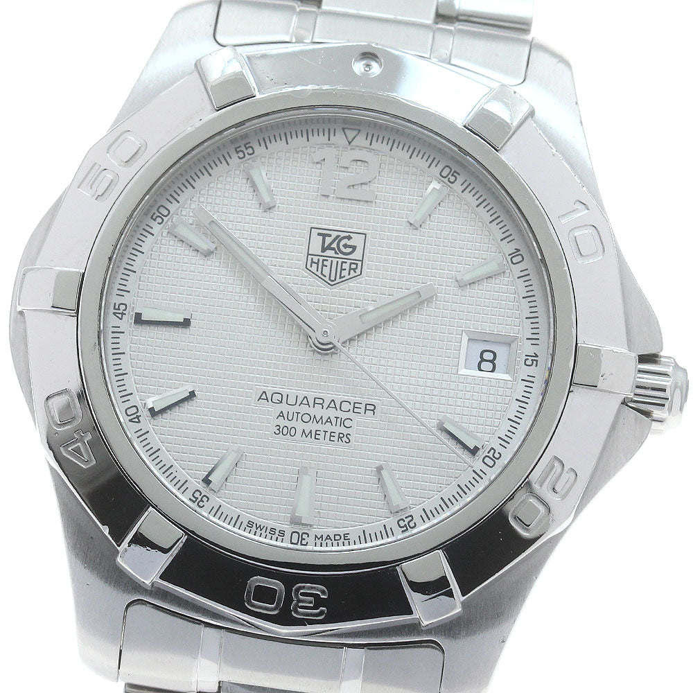 TAG HEUER Aqua racer WAF2111 Date Silver Dial Automatic Men's Watch_886145