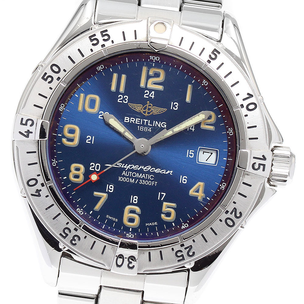 BREITLING Super Ocean A17040 Date blue Dial Automatic Men's Watch_886213