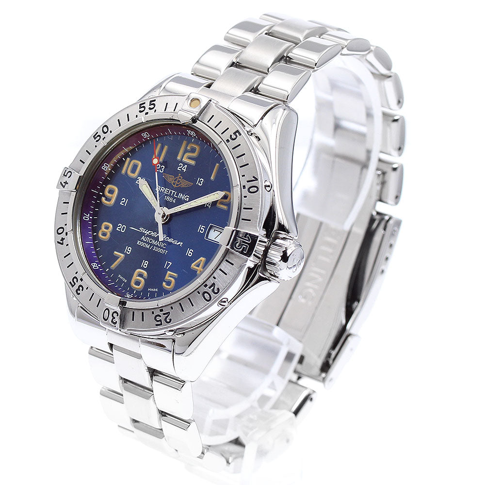 BREITLING Super Ocean A17040 Date blue Dial Automatic Men's Watch_886213