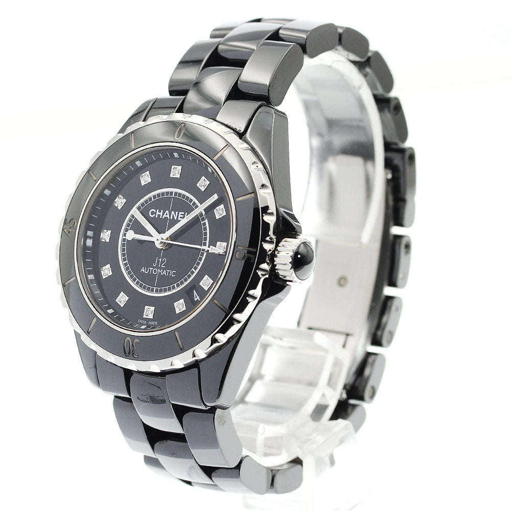 CHANEL J12 38mm H1626 Black ceramic 12P diamond Automatic Men's Watch_886223
