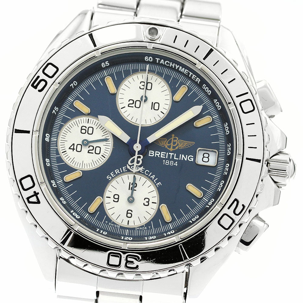 BREITLING Chrono Shark A13051 Date Navy Dial Automatic Men's Watch_886236