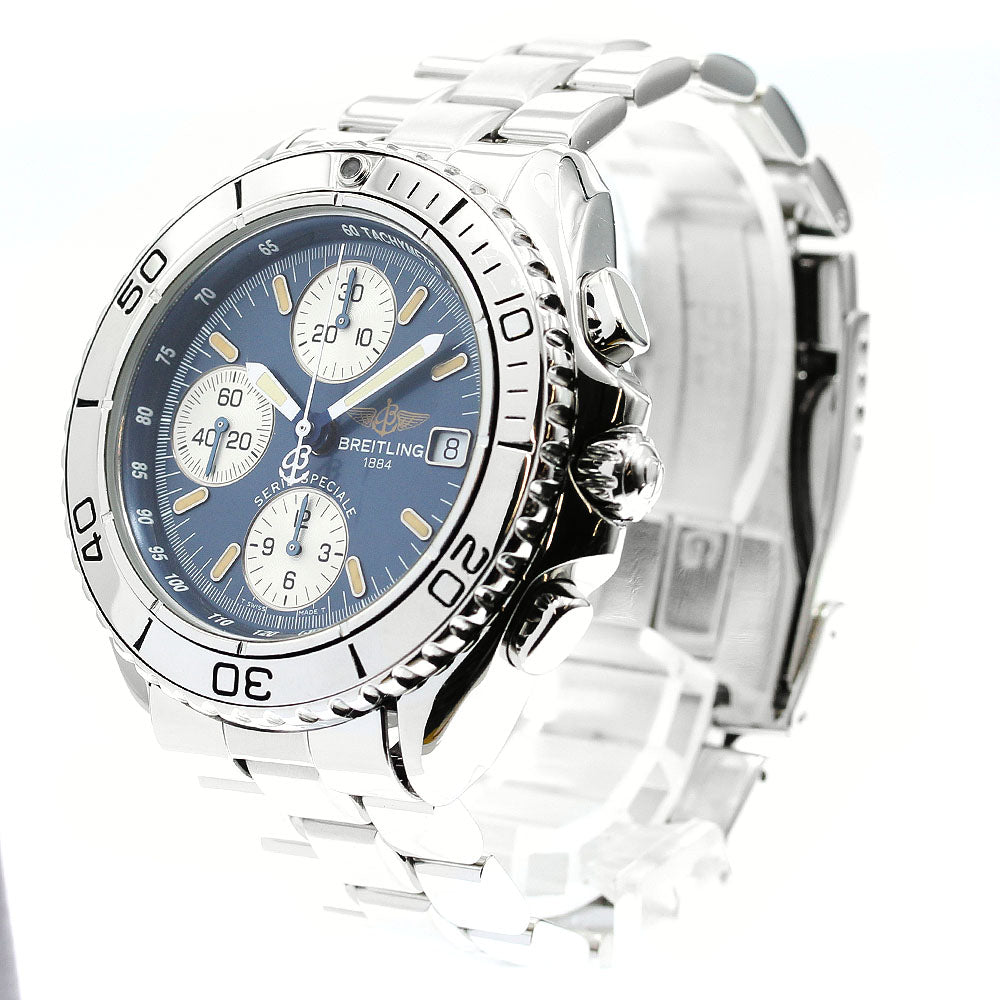 BREITLING Chrono Shark A13051 Date Navy Dial Automatic Men's Watch_886236