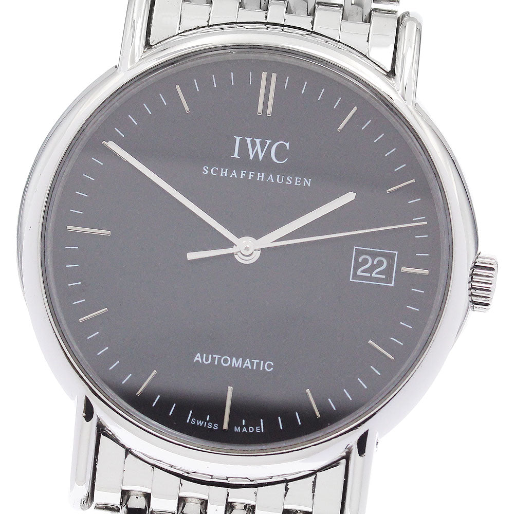 IWC SCHAFFHAUSEN Portofino IW353304 Date black Dial Automatic Men's Watch_886237
