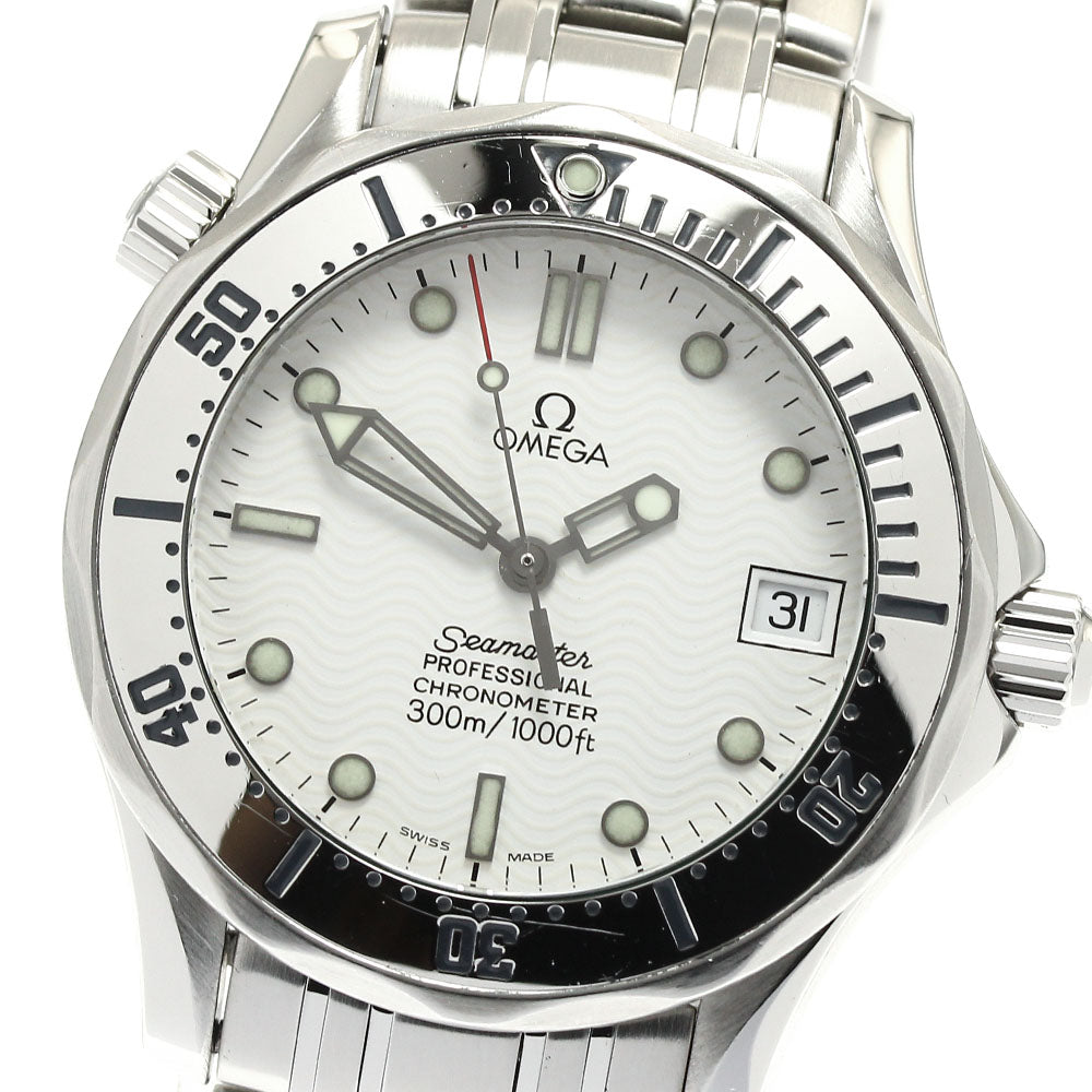 OMEGA Seamaster300 2552.20 Date white Dial Automatic Boy's Watch_886259