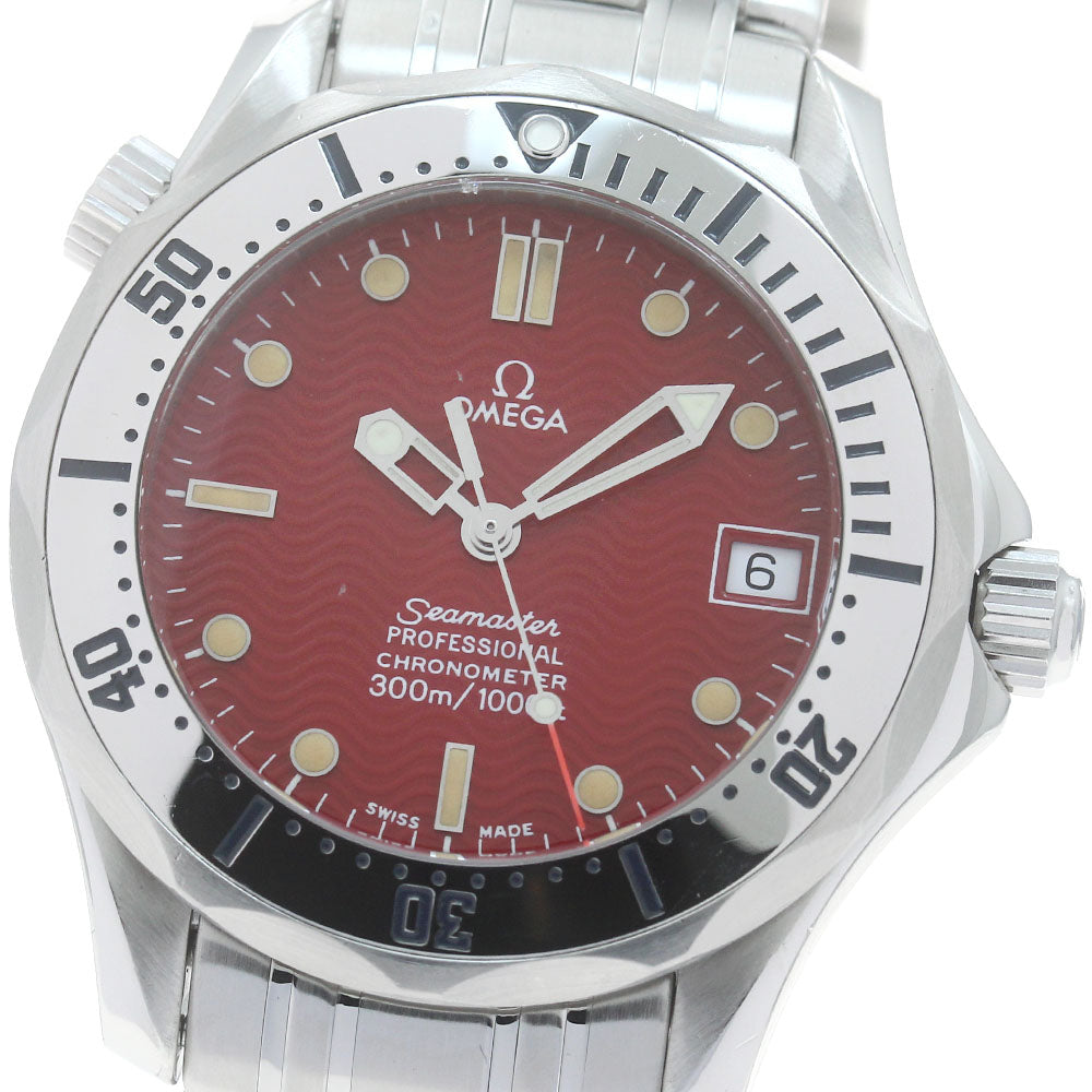 OMEGA Seamaster300 Marui Limited 2552.61 Red Dial Automatic Boy's Watch_886272