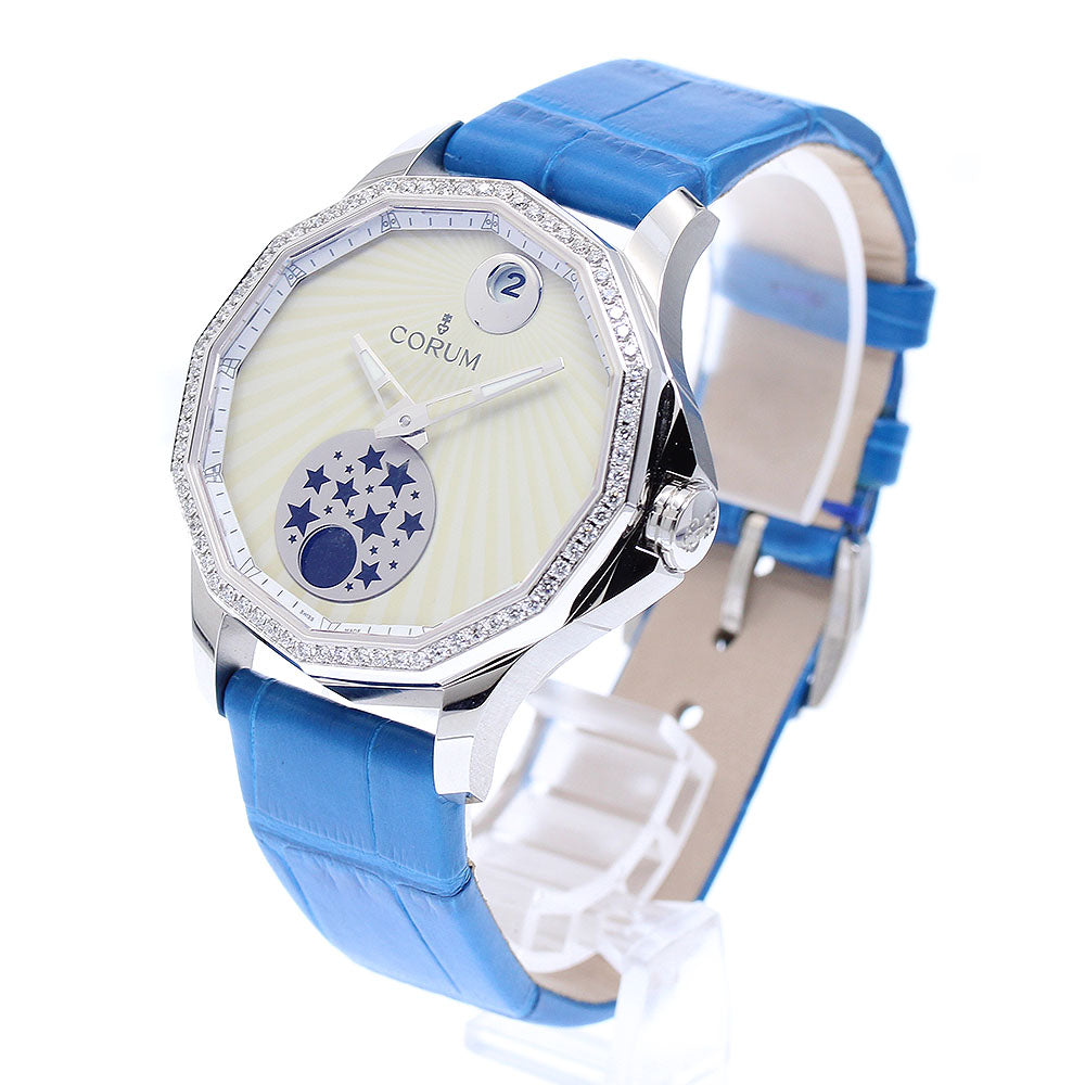 CORUM Admirals Cup Legend 38 A384/03121 Mystery Moon Diamond Bezel beige Dial Automatic Boy's Watch_886278