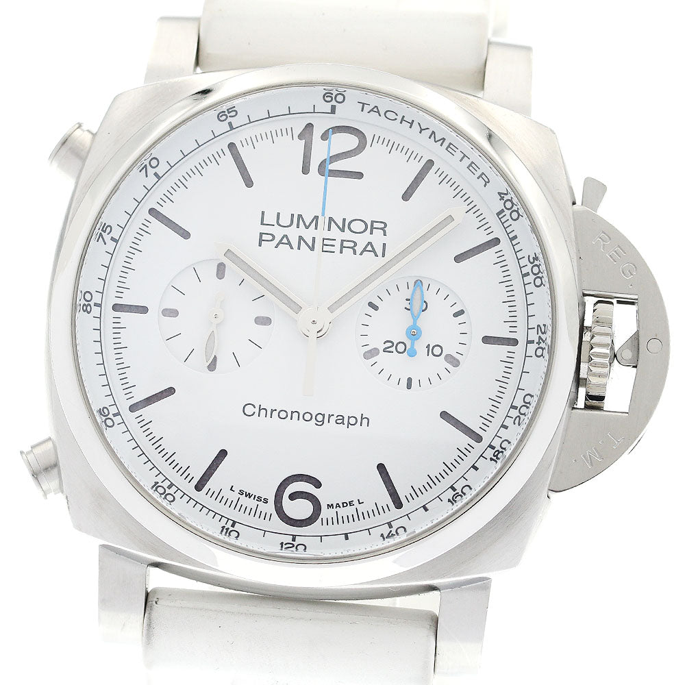 PANERAI Luminor Chrono PAM01218 white Dial Automatic Men's Watch_886284