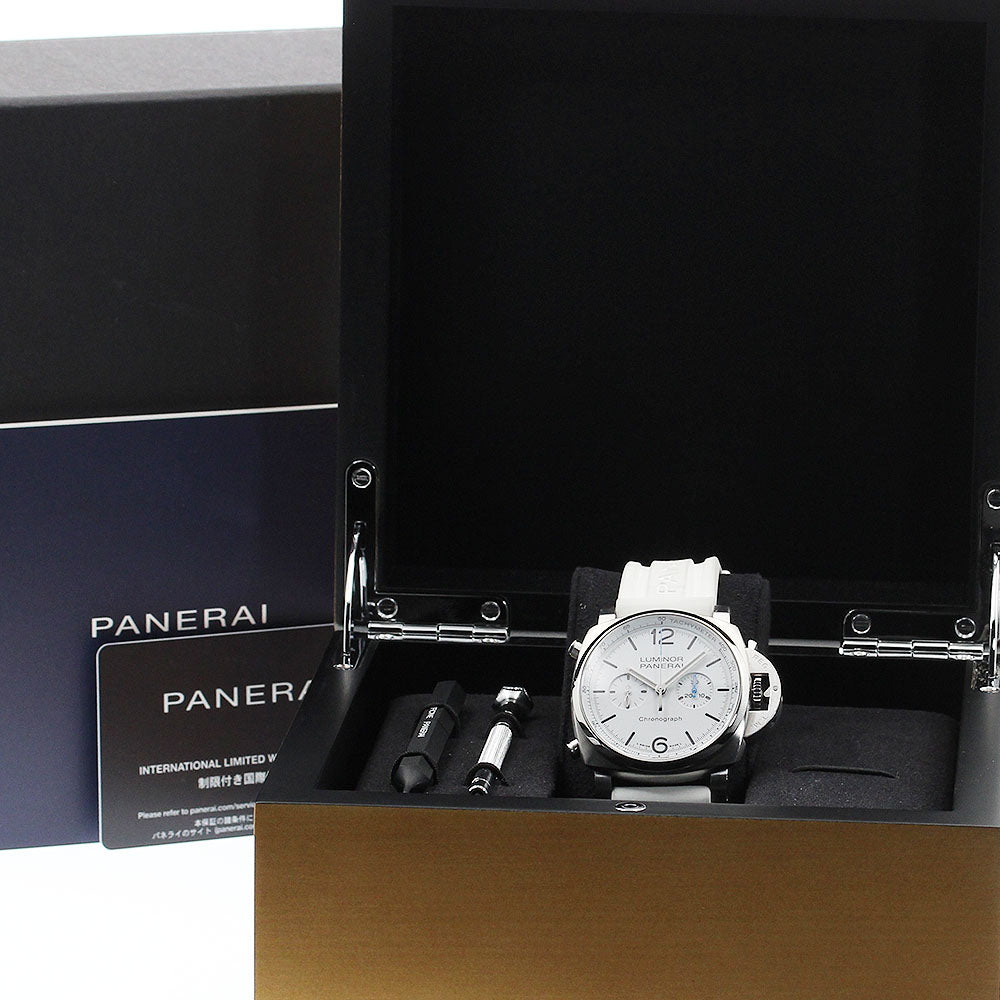 PANERAI Luminor Chrono PAM01218 white Dial Automatic Men's Watch_886284