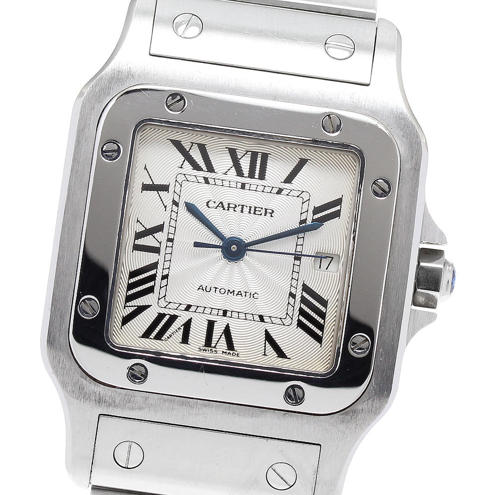 CARTIER Santos Galbe LM Date Silver Dial Automatic Men's Watch_886290