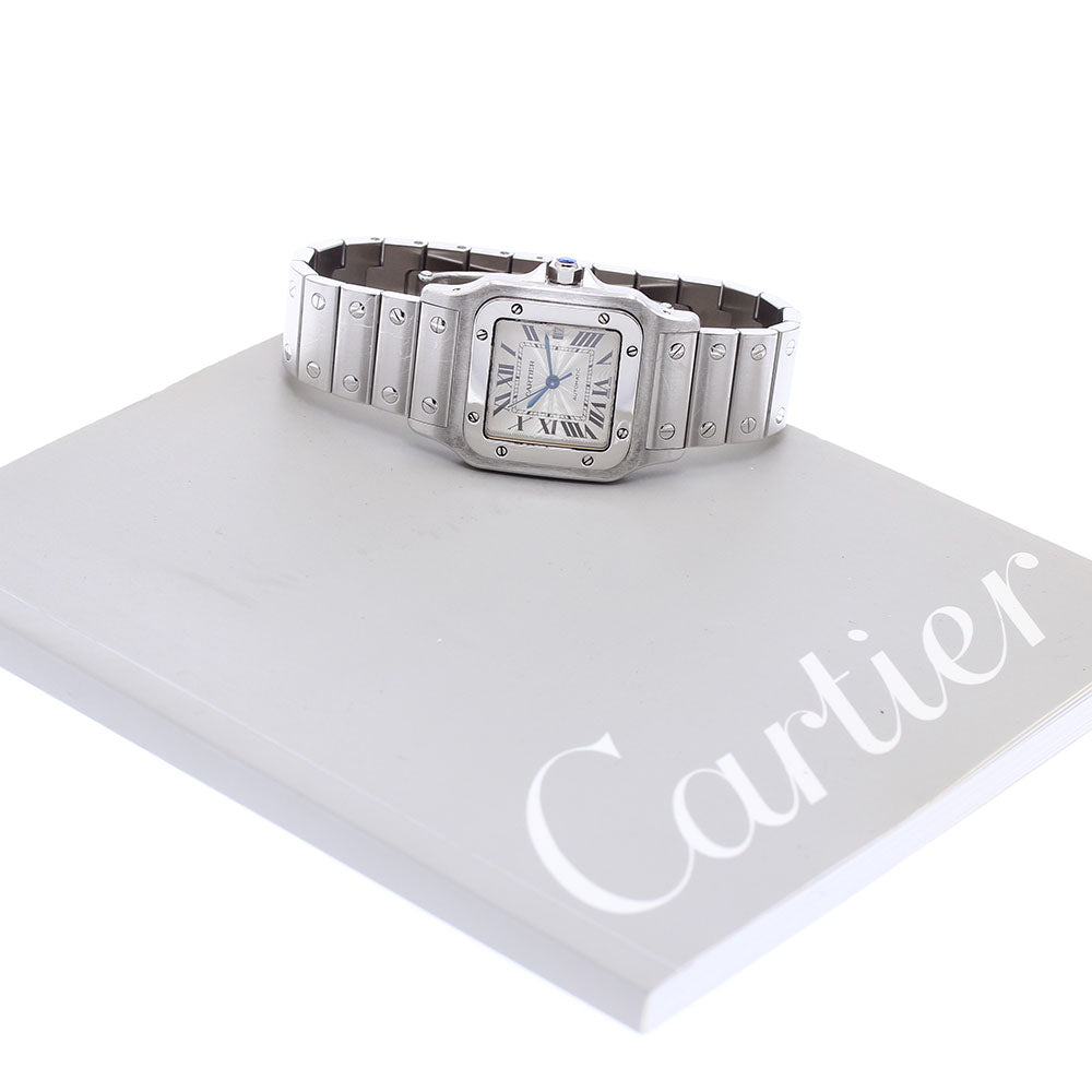 CARTIER Santos Galbe LM Date Silver Dial Automatic Men's Watch_886290