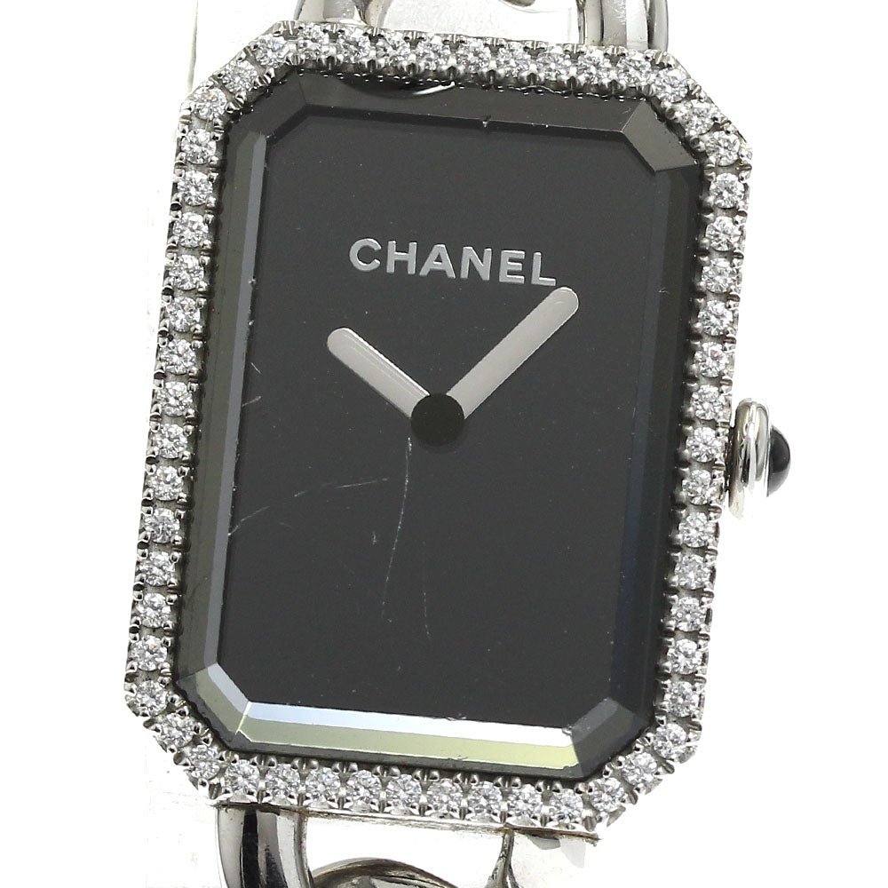 CHANEL Premiere H3254 Chain diamond bezel black Dial Quartz Ladies Watch_886328