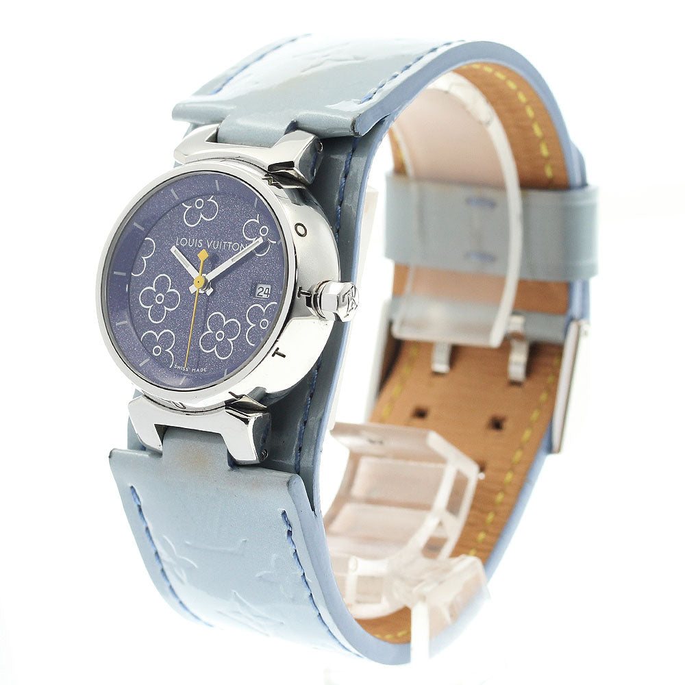 LOUIS VUITTON Tambour Q121B purple Dial Quartz Ladies Watch_886346
