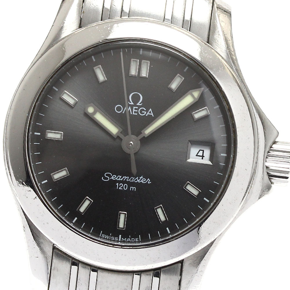 OMEGA Seamaster120 2581.43 Date gray Dial Quartz Ladies Watch_886362