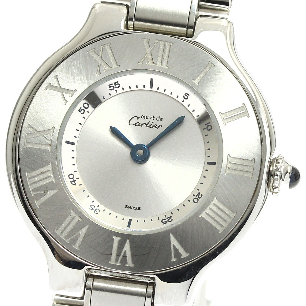 CARTIER Must21 Vantian W10109T2 Silver Dial Quartz Ladies Watch_886368