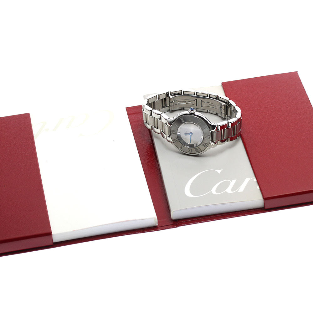 CARTIER Must21 Vantian W10109T2 Silver Dial Quartz Ladies Watch_886368