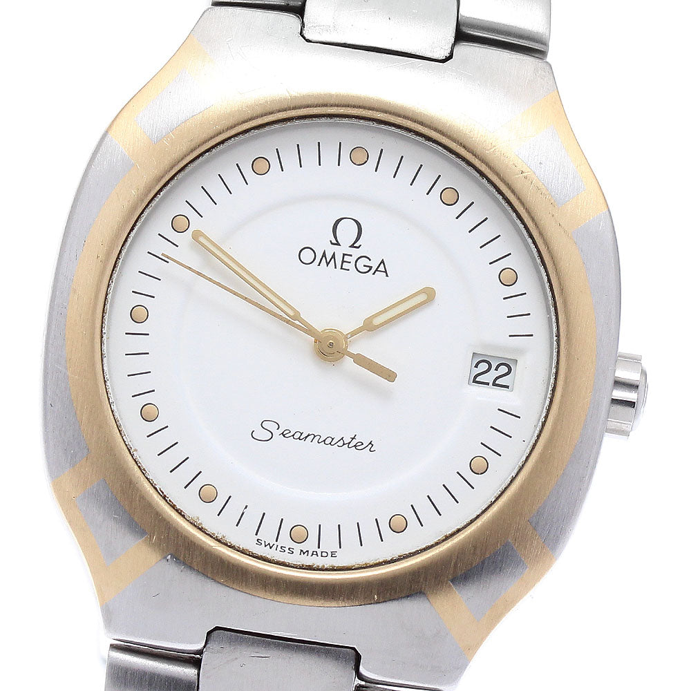 OMEGA Seamaster Polaris Date white Dial Quartz Men's Watch_886383