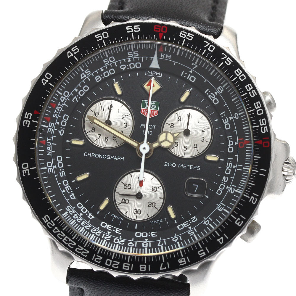 TAG HEUER pilot 530.306K Chronograph black Dial Quartz Men's Watch_886388