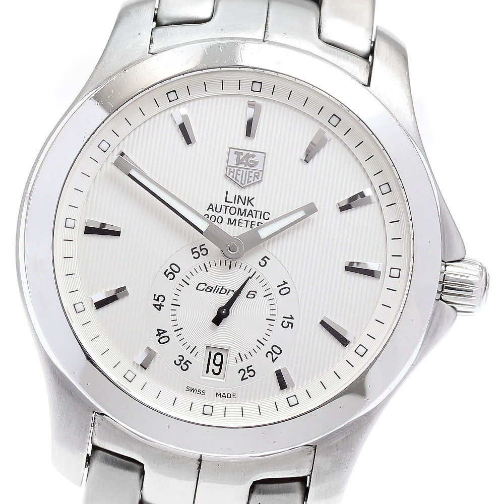 TAG HEUER Link WJF211B Caliber 6 Date Silver Dial Automatic Men's Watch_886391