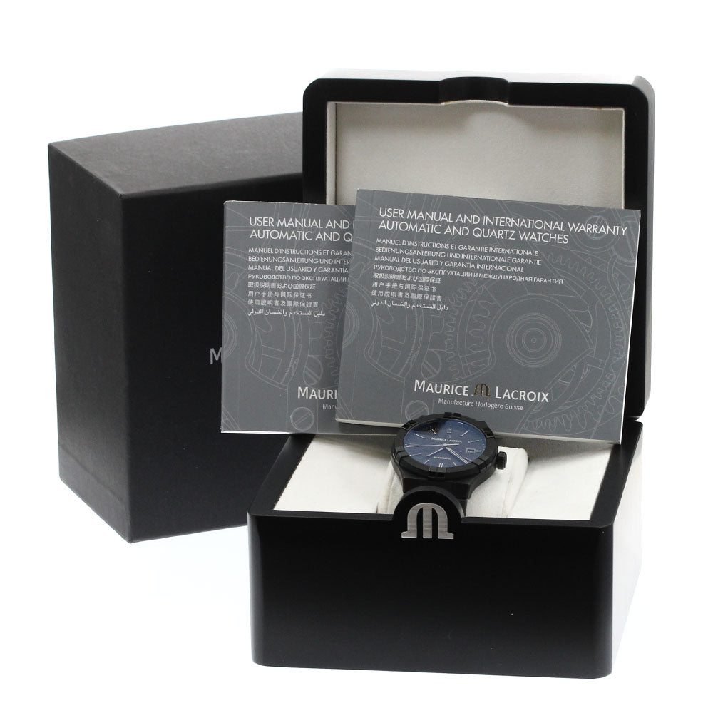 MAURICE LACROIX icon AI6008-PVB01-330-1 Date black Dial Automatic Men's_886396