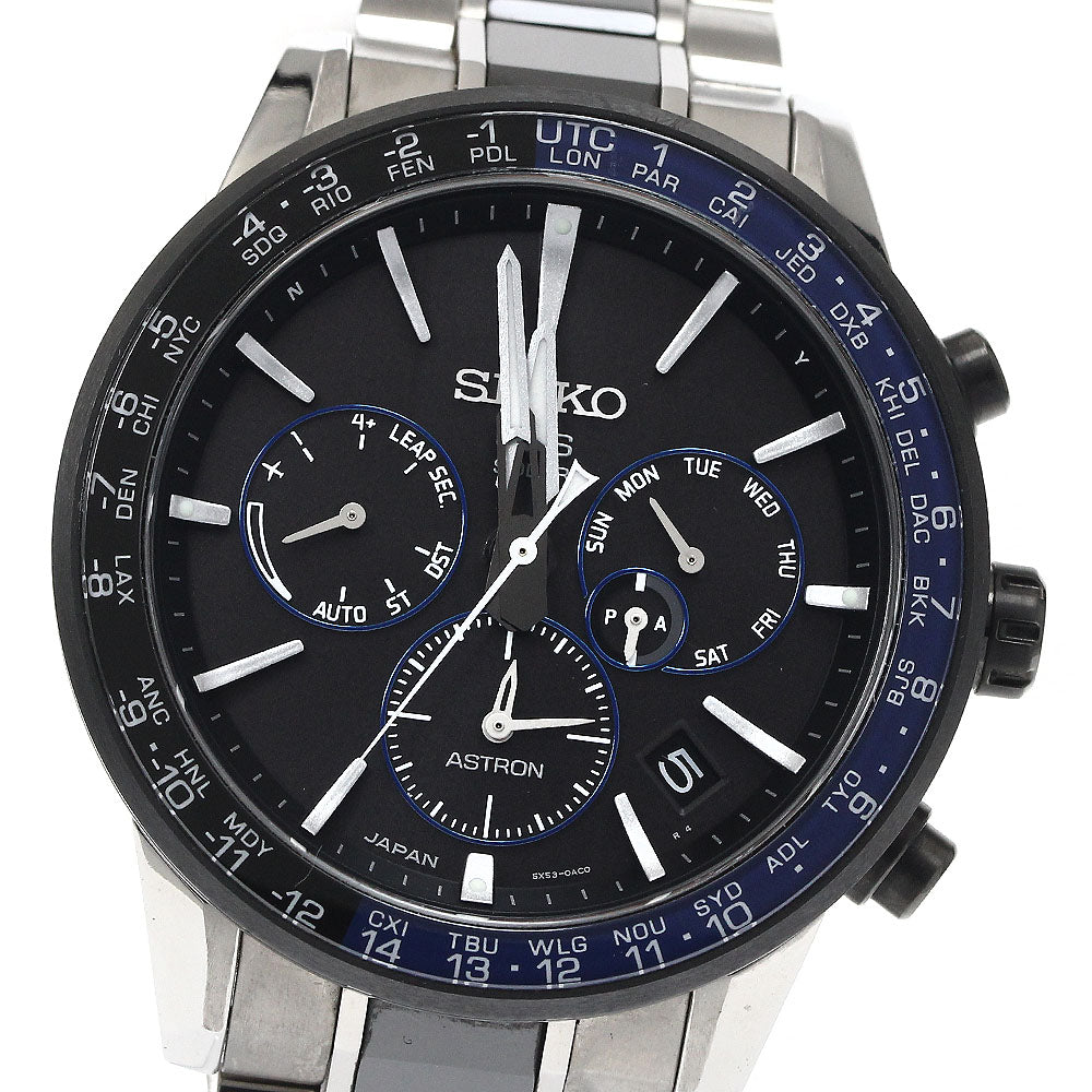 SEIKO Astron SBXC009/5X53-0AD0 GPS black Dial Solar Powered Radio Men's_886398