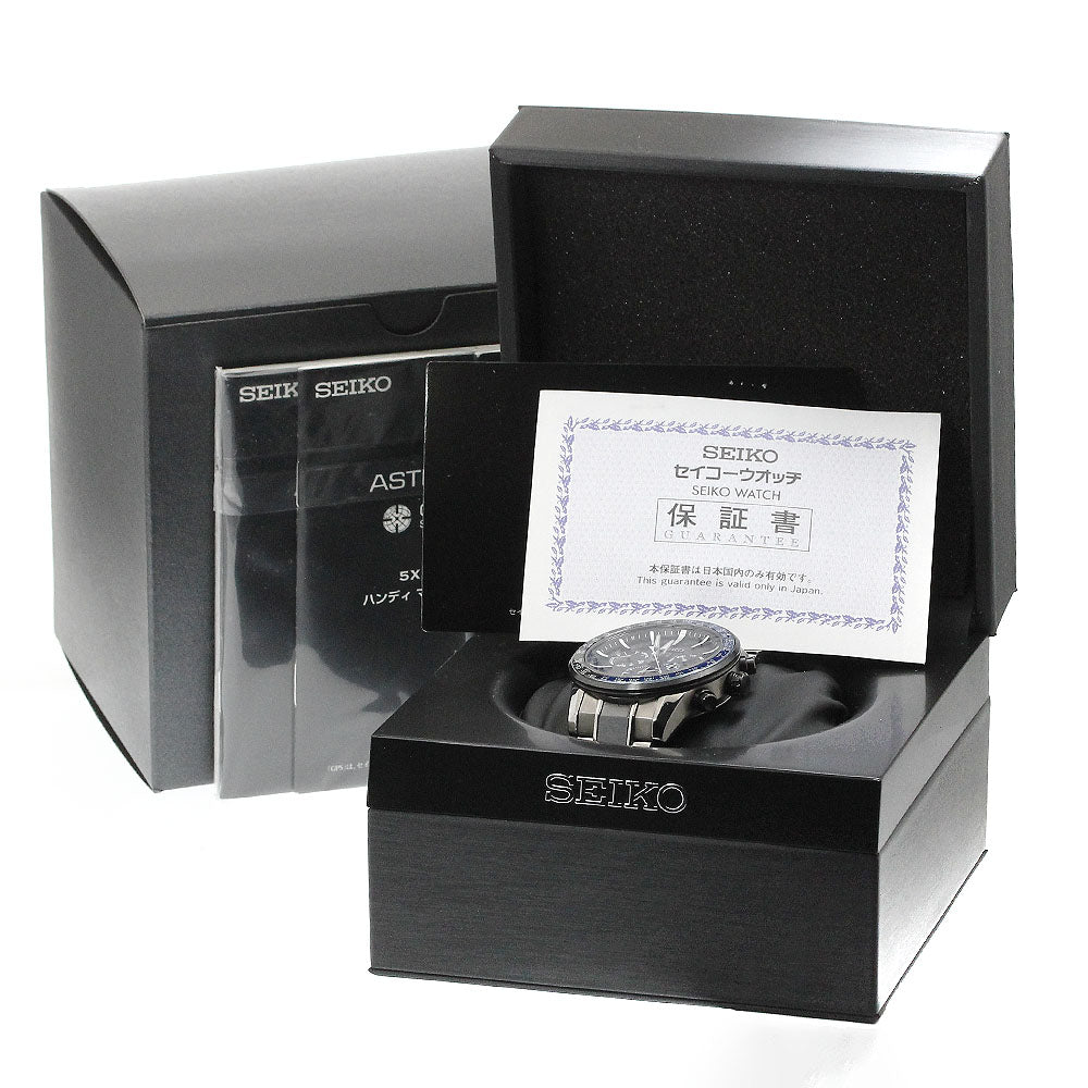 SEIKO Astron SBXC009/5X53-0AD0 GPS black Dial Solar Powered Radio Men's_886398