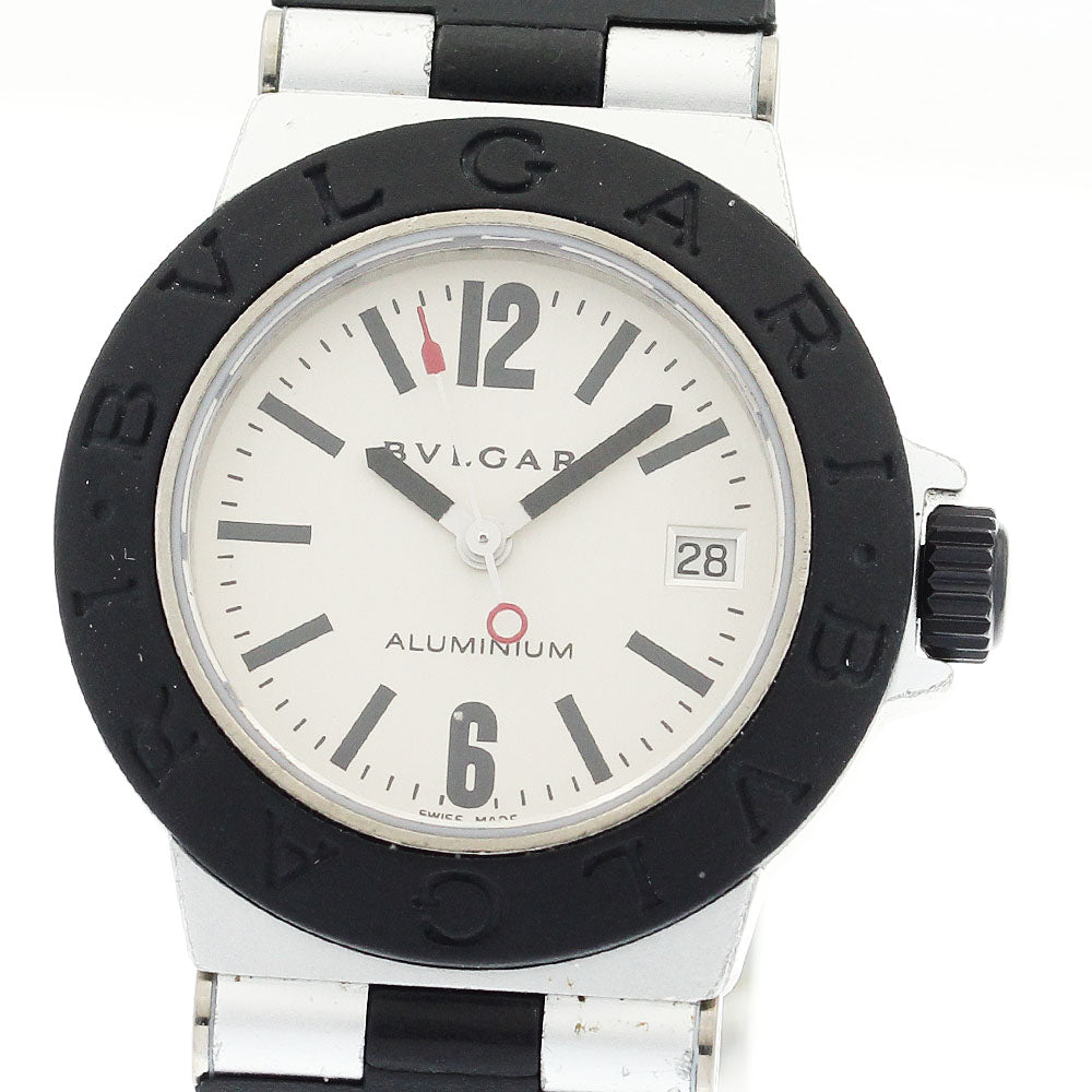 BVLGARI aluminum AL29TA Date Silver Dial Quartz Ladies Watch_886453