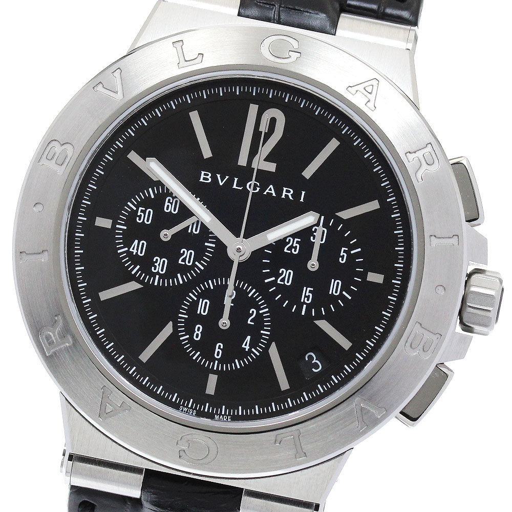 BVLGARI Diagono Verochissimo DG41SCH Chronograph Date black Dial Automatic Men's Watch_886472