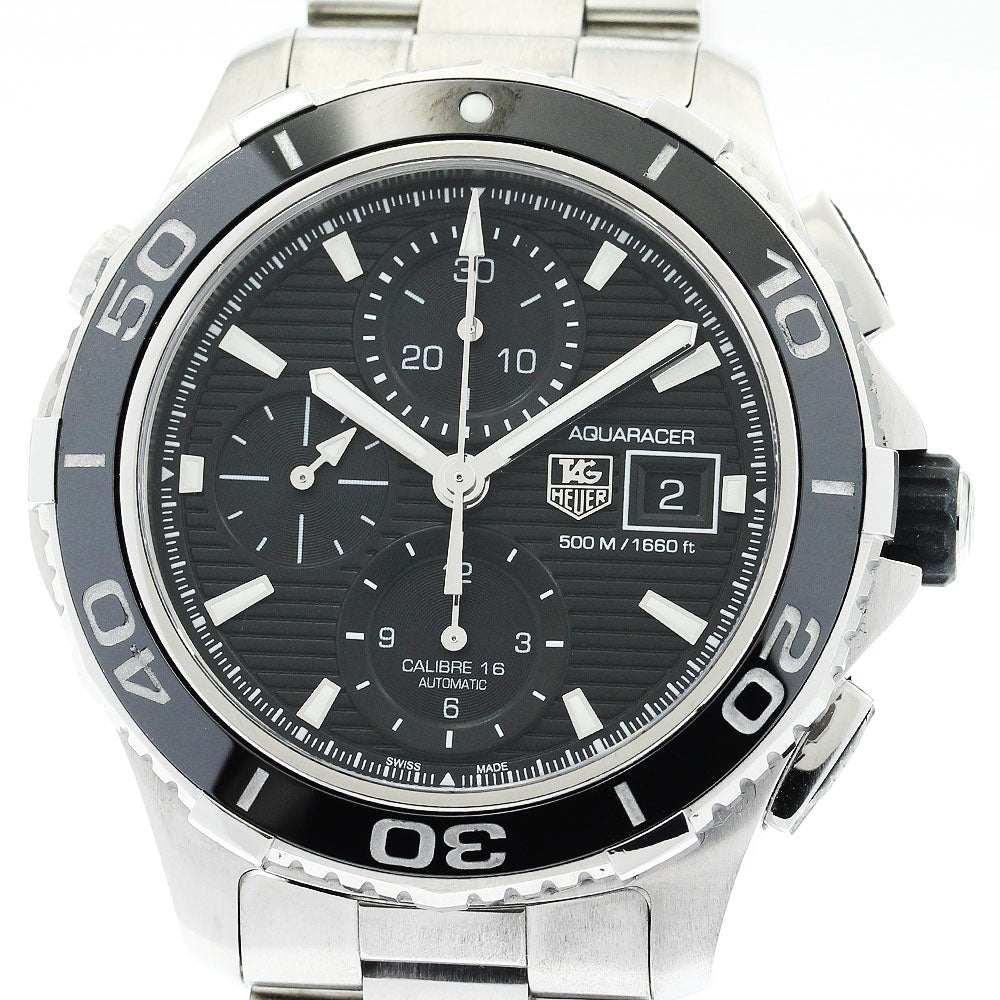 TAG HEUER Aqua racer CAK2110 Chronograph Black Dial Automatic Men's Watch_886473