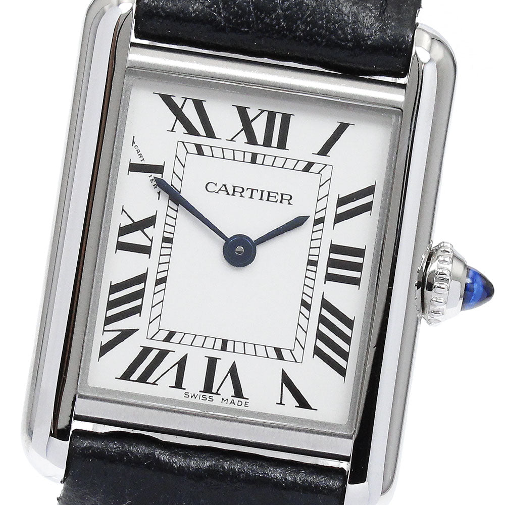 CARTIER Tank mast SM WSTA0042 Silver Dial Quartz Ladies Watch_886475