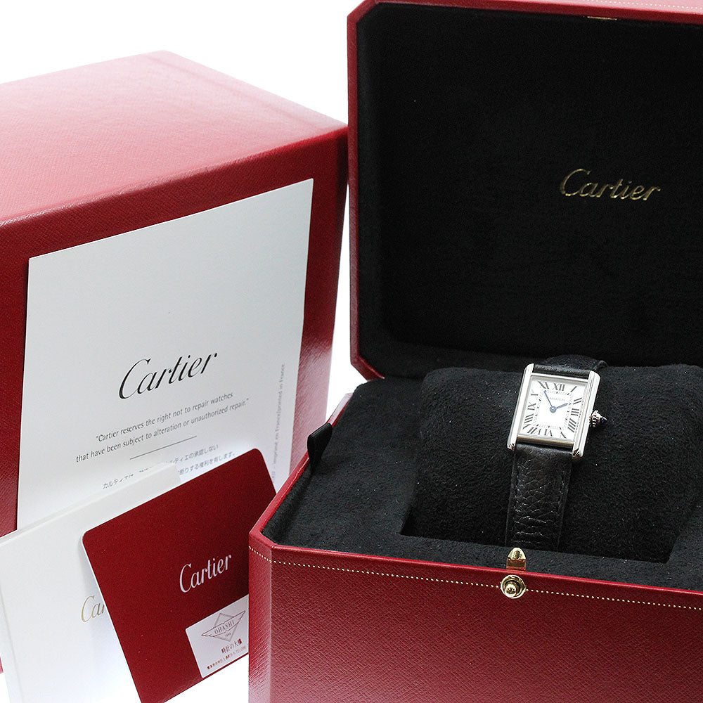 CARTIER Tank mast SM WSTA0042 Silver Dial Quartz Ladies Watch_886475
