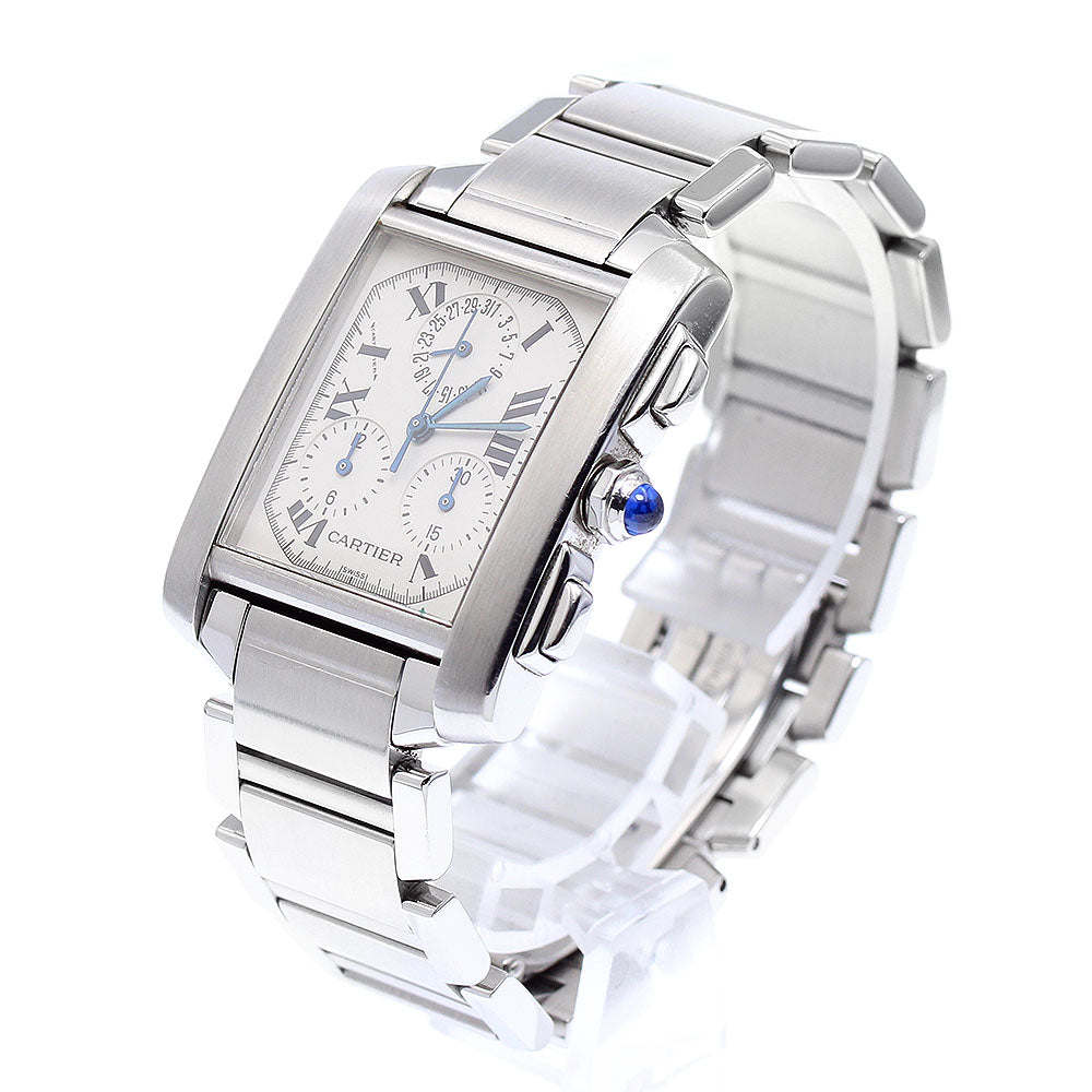 CARTIER Tank Française XL Chrono Reflex W51001Q3 Quartz Men's Watch_886477