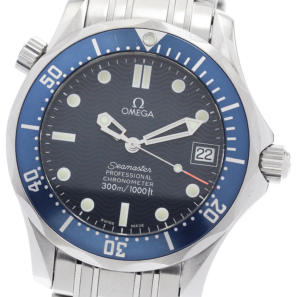 OMEGA Seamaster300 2551.80 Date Navy Dial Automatic Boy's Watch_886494