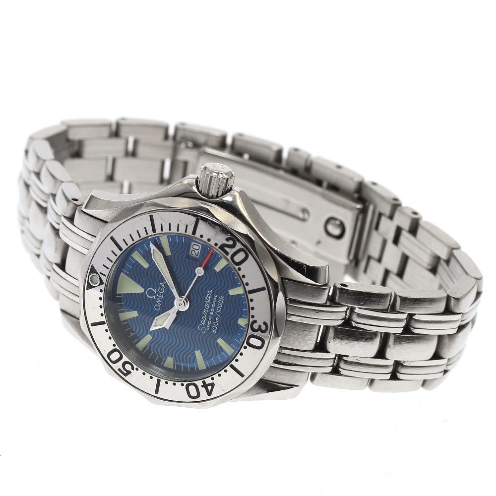 OMEGA Seamaster300 2283.80 Date Navy Dial Quartz Ladies Watch_886497