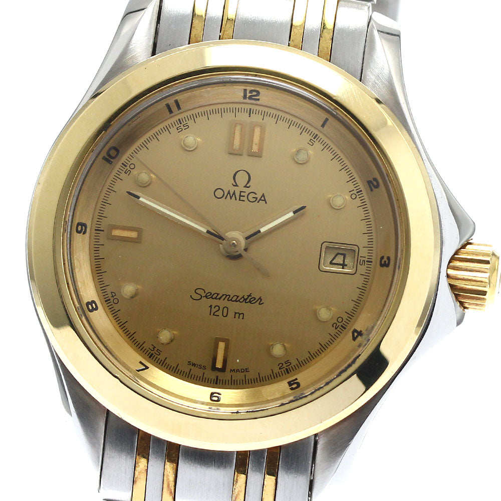 OMEGA Seamaster120 2371.10 YG bezel gold Dial Quartz Ladies Watch_886503
