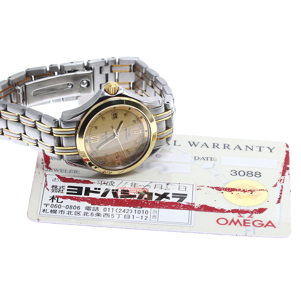 OMEGA Seamaster120 2371.10 YG bezel gold Dial Quartz Ladies Watch_886503