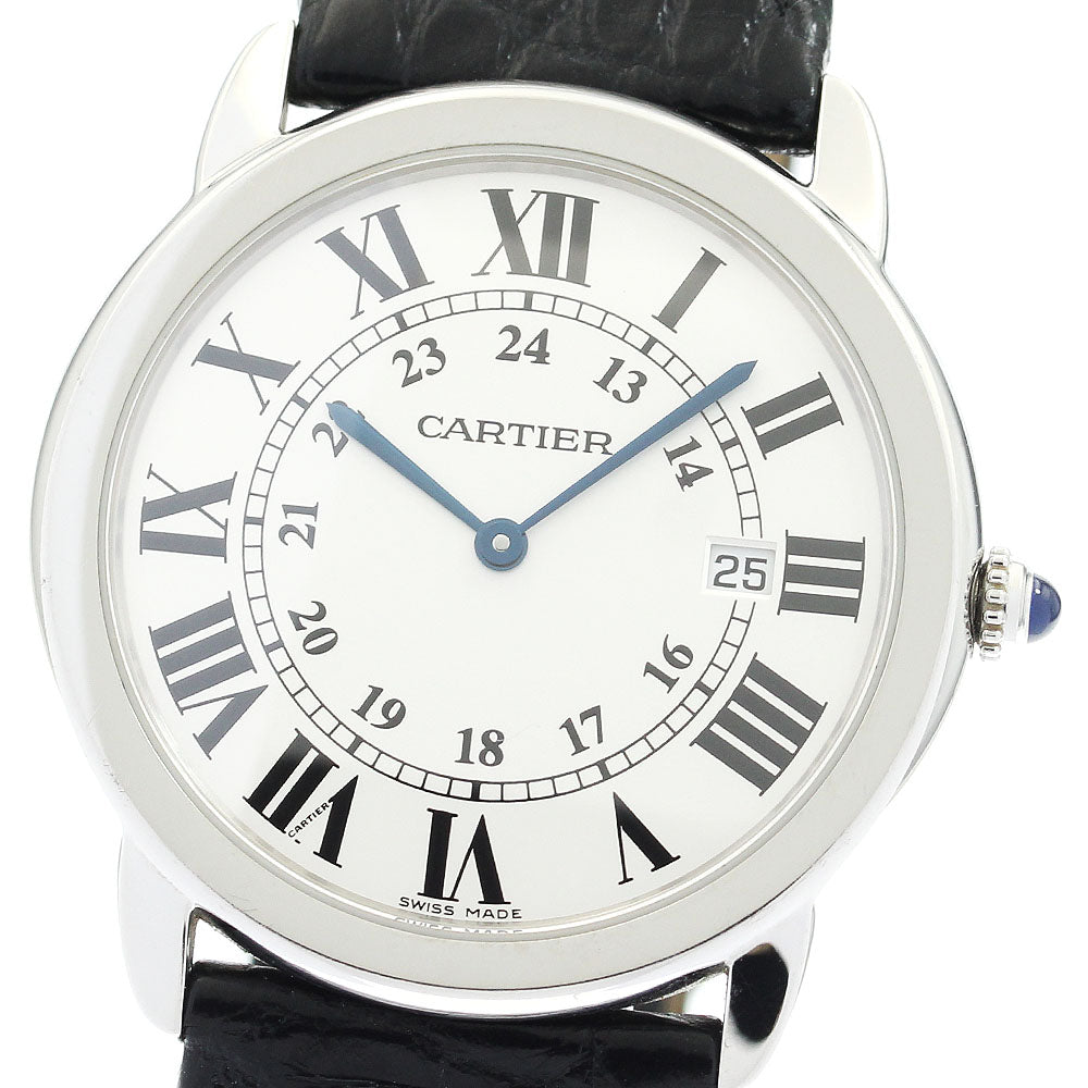 CARTIER Ronde Solo W6700255 Date Silver Dial Quartz Men's Watch_886513