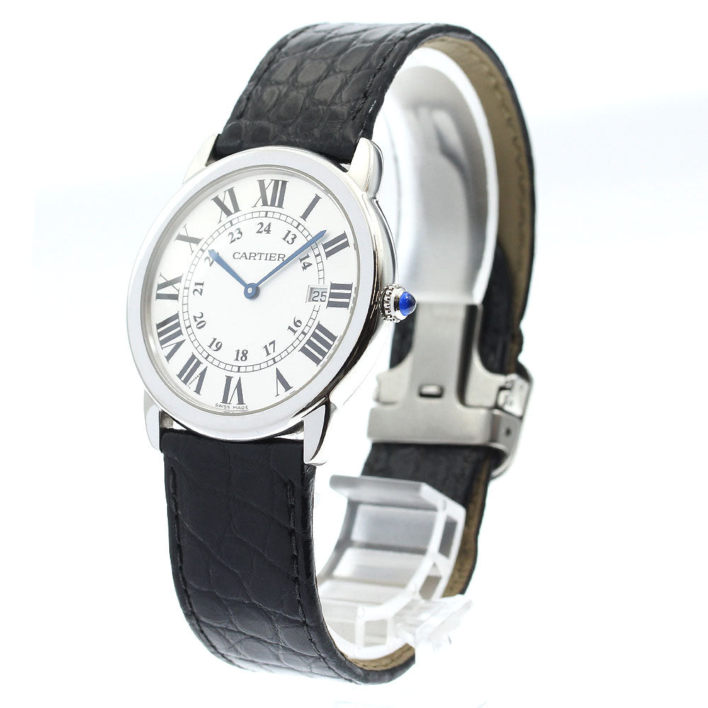 CARTIER Ronde Solo W6700255 Date Silver Dial Quartz Men's Watch_886513