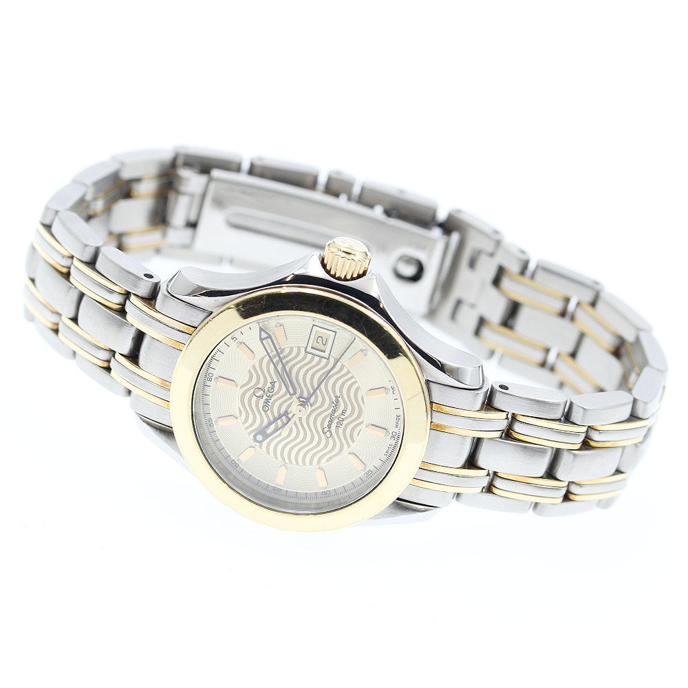 OMEGA Seamaster 120 2371.11 YG bezel date Gold Dial Quartz Ladies Watch_886524