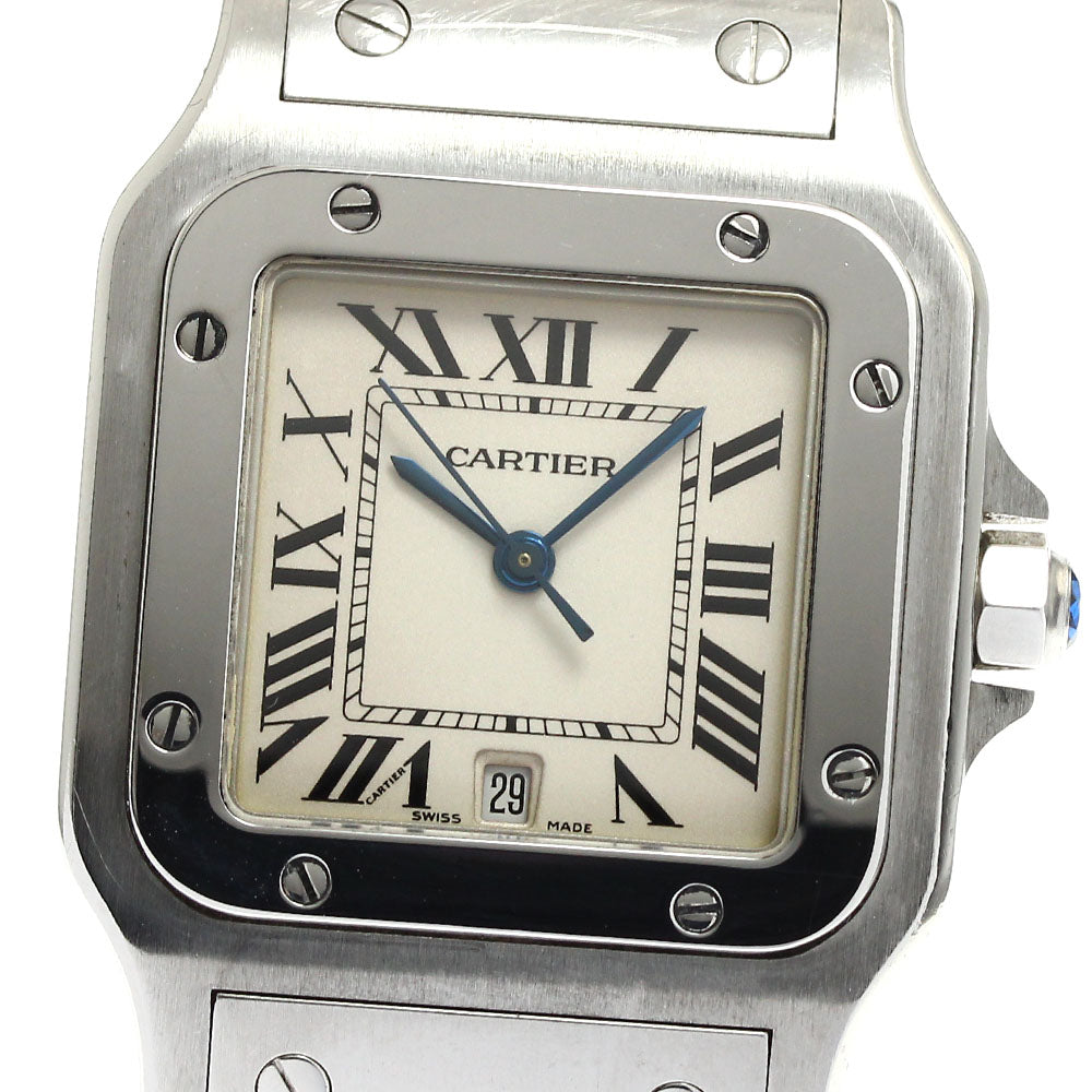 CARTIER Santos GalbeeLM W20060D6 Date beige Dial Quartz Men's Watch_886546