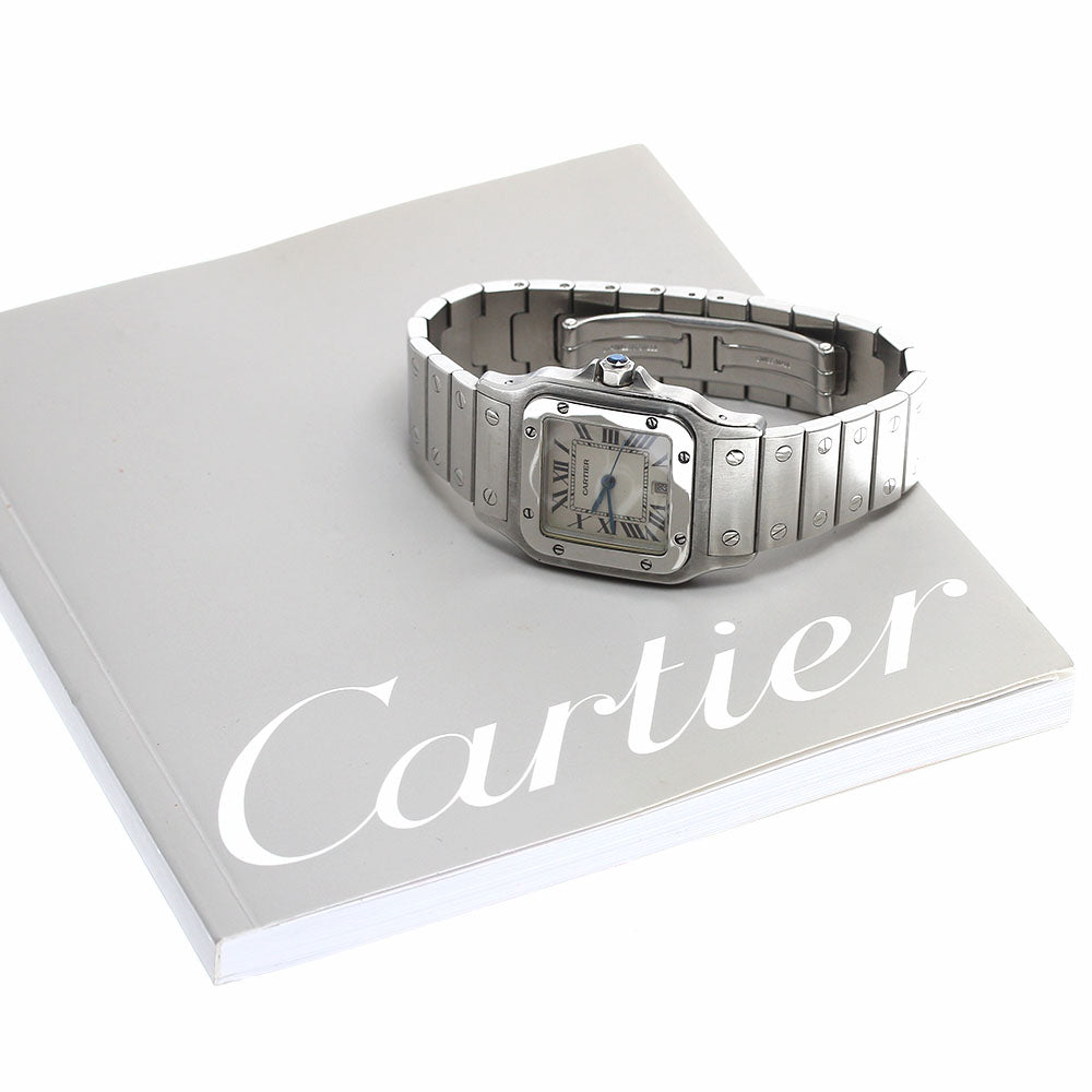 CARTIER Santos GalbeeLM W20060D6 Date beige Dial Quartz Men's Watch_886546