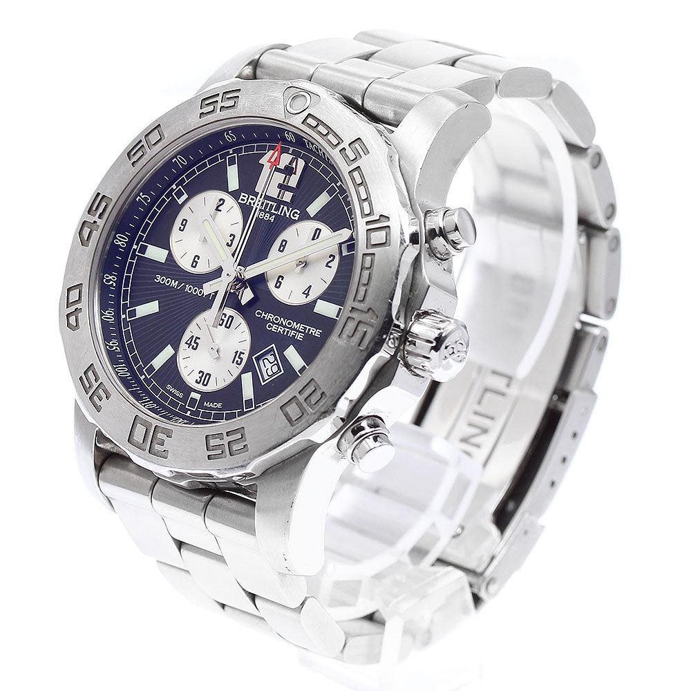 BREITLING Colt A73387 Chronograph Black / Silver Dial Quartz Men's Watch_886566