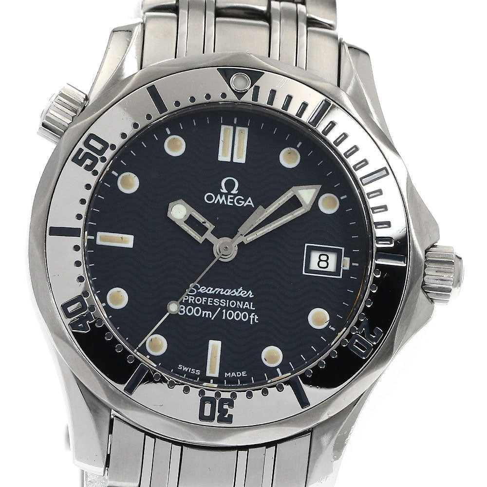 OMEGA Seamaster300 2562.80 Date Navy Dial Quartz Boy's Watch_886567