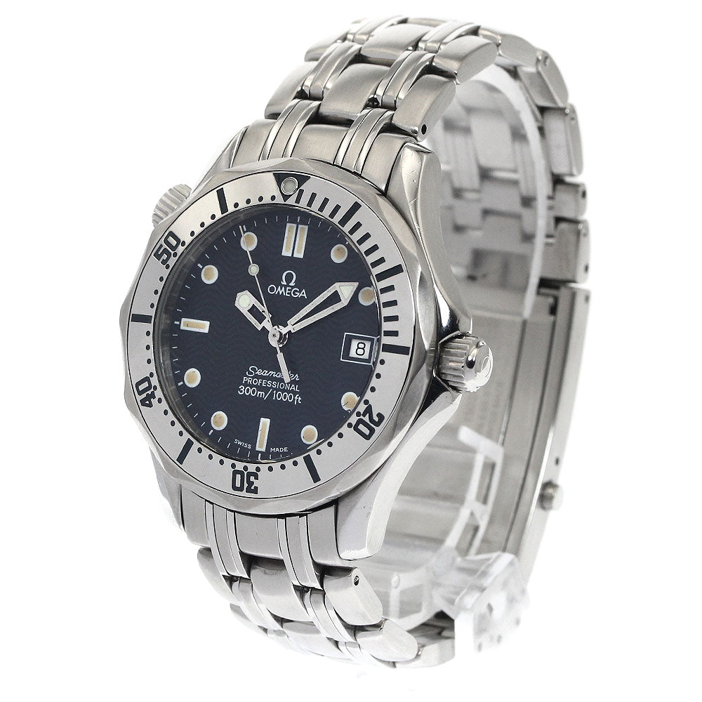 OMEGA Seamaster300 2562.80 Date Navy Dial Quartz Boy's Watch_886567