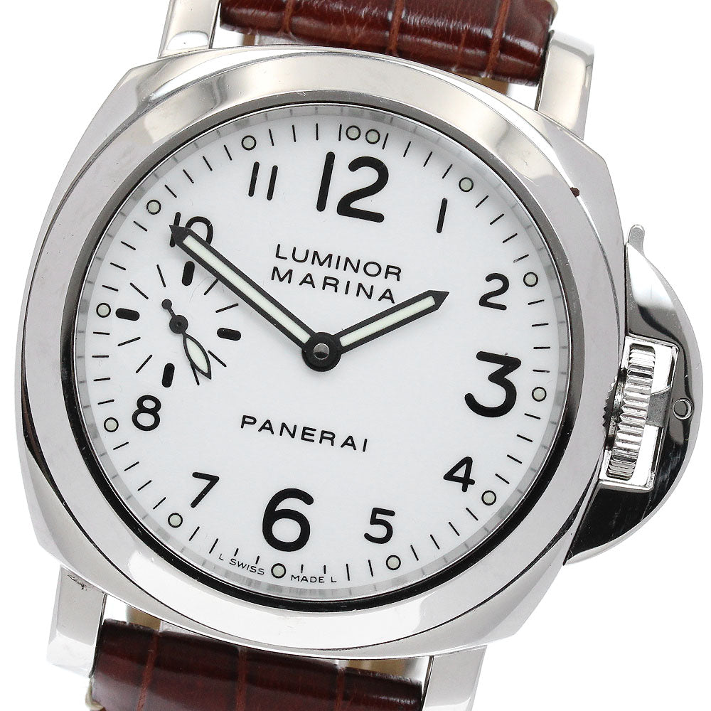 PANERAI Luminor Marina PAM00113 Small seconds white Dial Hand Winding Men's Watch_886583