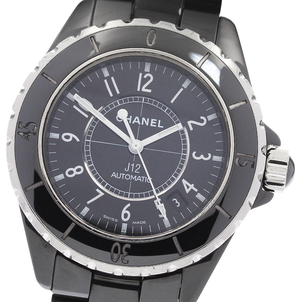 CHANEL J12 H0685 Black Ceramic 38MM Date black Dial Automatic Men's Watch_886588
