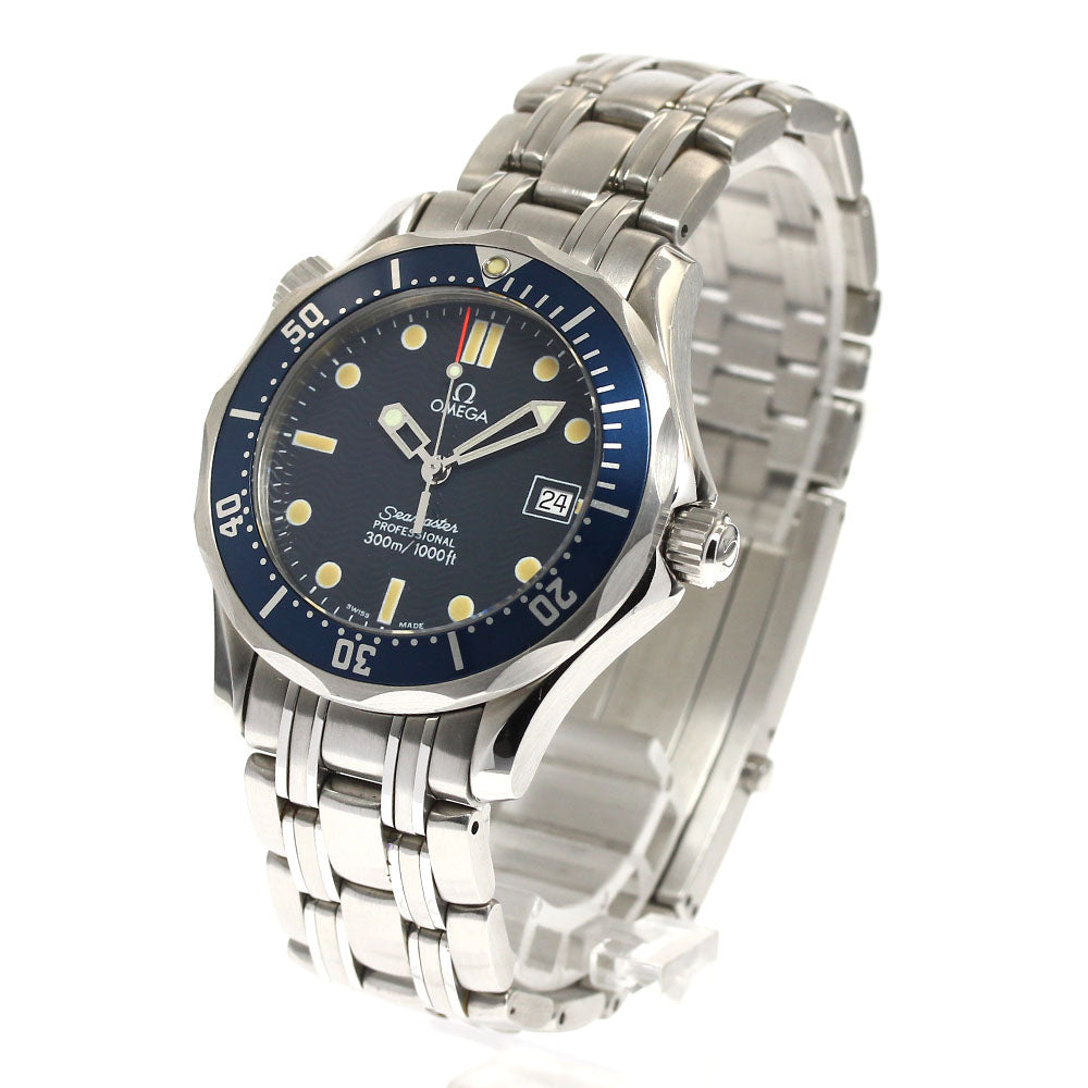 OMEGA Seamaster300 2561.80 Date Navy Dial Quartz Boy's Watch_886622