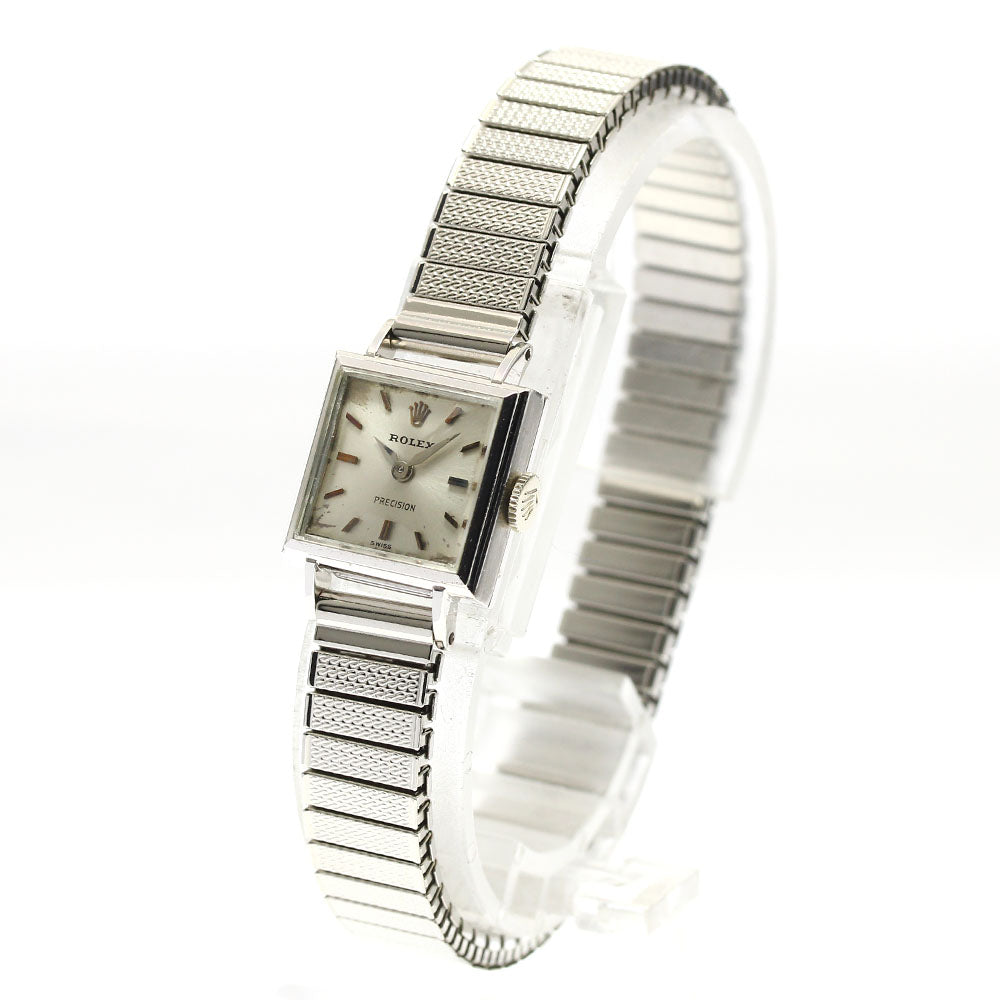 ROLEX Precision 2136 K18WG Cal.1401 Silver Dial Hand Winding Ladies Watch_886645