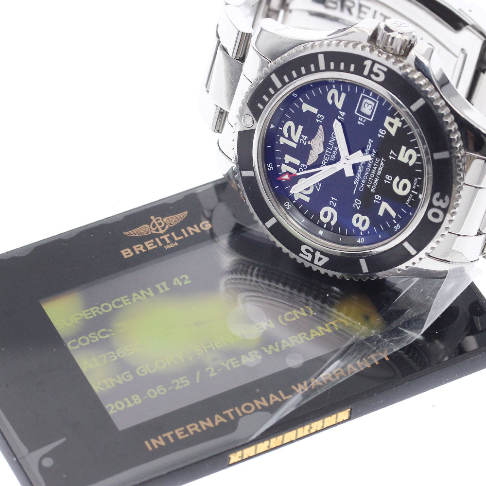 BREITLING Super Ocean II 42 A17365 Date black Dial Automatic Men's Watch_886667