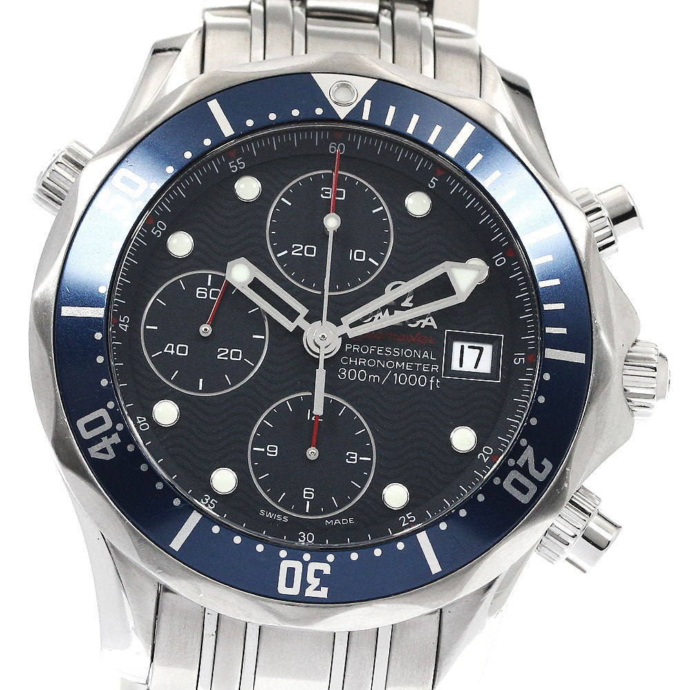 OMEGA Seamaster300 2225.80 Date Chronograph Navy Dial Automatic Men's_886756