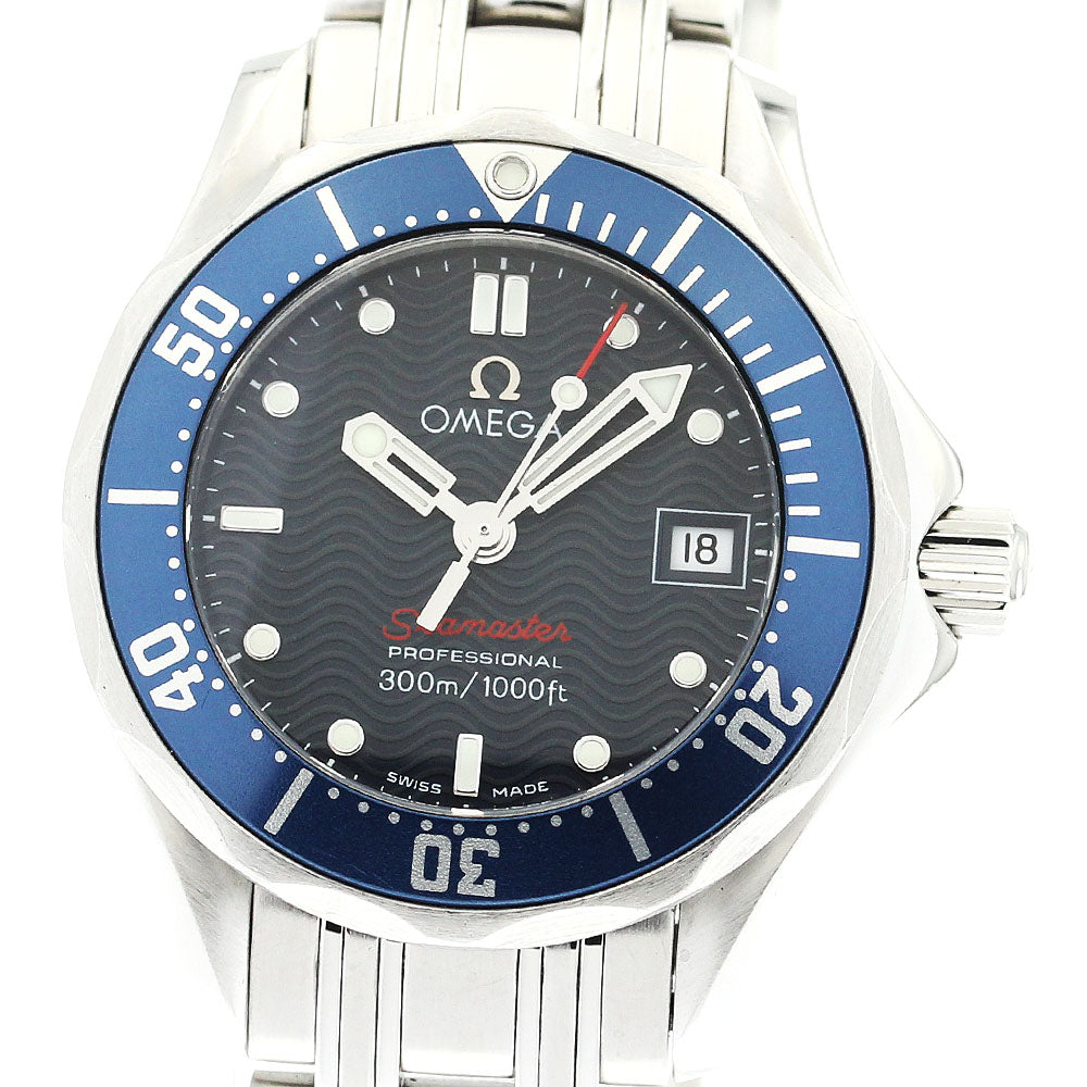 OMEGA Seamaster300 2224.80 Date Navy Dial Quartz Ladies Watch_886762